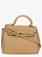 Alvaro Castagnino Beige Polyurethane (Pu) Handbag