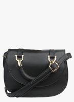 Alvaro Castagnino Black Polyurethane (Pu) Sling Bag
