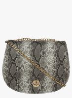 Alvaro Castagnino Black Polyurethane (Pu) Sling Bag