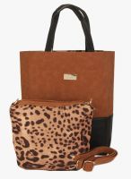 Alvaro Castagnino Brown/Black Polyurethane (Pu) Handbag