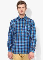 Arrow Sports Blue Checks Slim Fit Casual Shirt