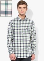 Arrow Sports Green Checks Slim Fit Casual Shirt