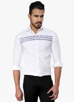 Blackbuk India White Solid Slim Fit Casual Shirt