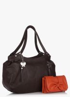 Butterflies Brown Handbag