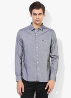 Byford By Pantaloons Grey Solid Slim Fit Casual Shirts
