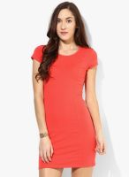 Candies By Pantaloons Orange Colored Solid Shift Dress