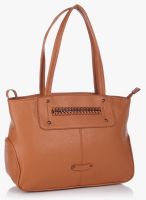 Caprese Simone Medium Tan Satchel Bag