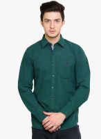 Crimsoune Club Solid Green Casual Shirt