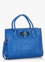 Ebano Blue Leather Handbag