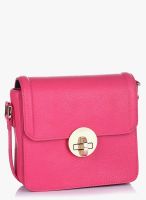 Ebano Pink Leather Sling Bag