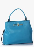 Ebano Turquoise Leather Handbag