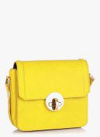 Ebano Yellow Leather Sling Bag