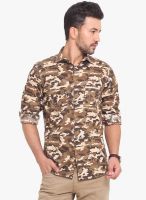 Exitplay Multicoloured Printed Regular Fit Casual Shirt