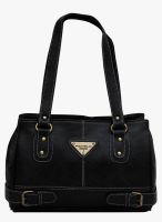 FOSTELO Black Polyurethane (Pu) Handbag