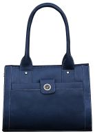 FOSTELO Blue Polyurethane (Pu) Handbag