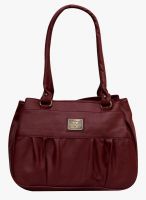 FOSTELO Maroon Polyurethane (Pu) Handbag