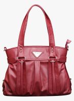 FOSTELO Maroon Polyurethane (Pu) Handbag