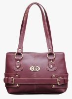 FOSTELO Maroon Polyurethane (Pu) Handbag