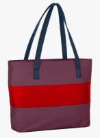 FOSTELO Purple/Red Polyurethane (Pu) Handbag