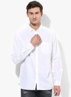 Fame Forever By Lifestyle White Regular Fit Casual Shirt