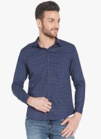 Globus Blue Printed Regular Fit Casual Shirt