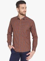 Globus Multicoloured Checked Regular Fit Casual Shirt