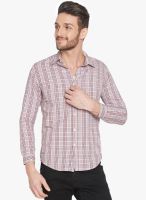 Globus Pink Checked Regular Fit Casual Shirt