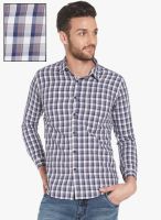 Globus Purple Checked Regular Fit Casual Shirt