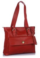 Hidesign 13 Inches Sb Osiris 02 Red Leather Handbag