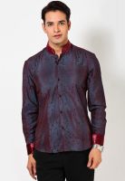 Invogue Blue Slim Fit Club Wear Shirt