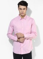 Izod Pink Solid Slim Fit Casual Shirt