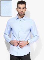 Jack & Jones Blue Solid Slim Fit Casual Shirt