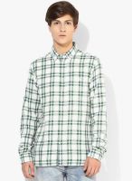 Jack & Jones Green Checked Slim Fit Casual Shirt