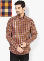 Jack & Jones Multicoloured Checked Slim Fit Casual Shirt