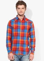 Jack & Jones Multicoloured Checked Slim Fit Casual Shirt