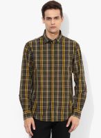 Jack & Jones Olive Checked Slim Fit Casual Shirt