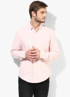 Jack & Jones Pink Solid Casual Shirt