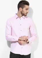 Jack & Jones Pink Striped Slim Fit Casual Shirt