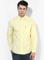 John Players Yellow Slim Fit Casual Shirt