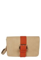 Lord's Beige Synthetic Leather Sling Bag