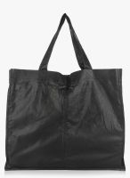 Miss Bennett London Black Oversized Pu Shopper Bag