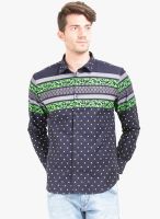 Orange Valley Multicoloured Printed Slim Fit Casual Shirt