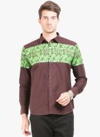 Orange Valley Multicoloured Printed Slim Fit Casual Shirt