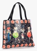 P.H.A.T Multicoloured Color Retro Kitty Tote Bag