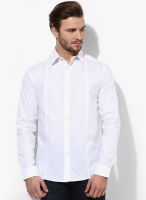 Selected White Solid Slim Fit Casual Shirt