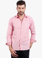 Solemio Pink Solid Slim Fit Casual Shirt