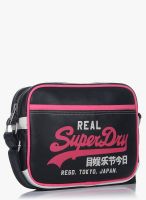 Superdry Navy/Fluro Pink Mash Up Mini Alumni Bag