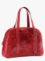 Teakwood Red Handbagred Leather Handbag