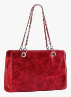 Teakwood Red Handbagred Leather Handbag