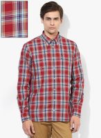 Tommy Hilfiger Red Regular Fit Casual Shirt